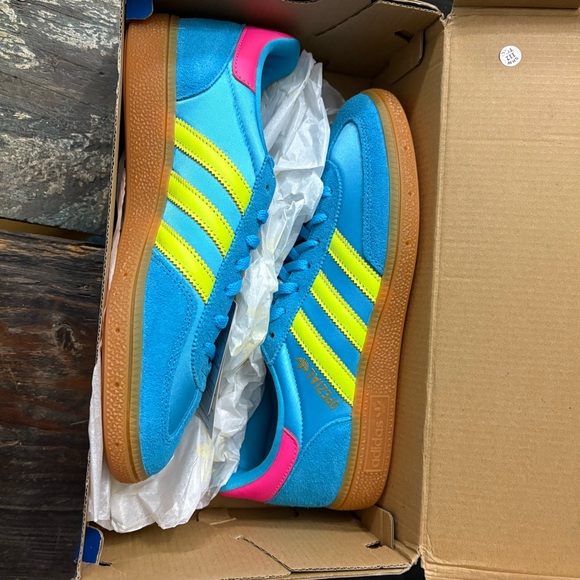 Adidas Handball Spezial Blue Yellow Gum Women’s 8.5 New With Box - Picture 6 of 6
